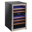 Vitrine cave &agrave; vins, ventil&eacute;e, porte en acier inox,140 Lt - 2 T&deg; - NOIRE - Diamond - WCB/16-T2