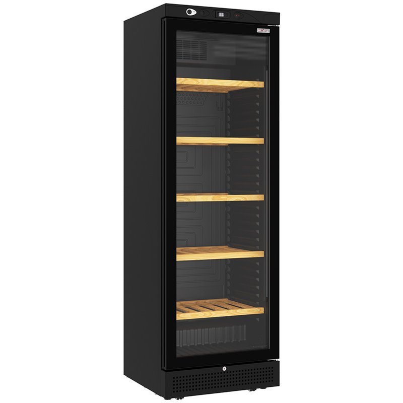Vitrine cave &agrave; vins ventil&eacute;e 382 litres - 5 niveaux - NOIRE - Diamond - WR-38G7-CV