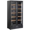 Vitrine cave &agrave; vins, double porte, 460 Lt, 1 temperature - NOIRE - Diamond - WR-CWP2-75