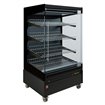 Vitrine chauffante,  libre-service, avec porte vitr&eacute;e, sur roues - FULL BLACK - Diamond - HAS08-P5
