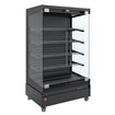 Vitrine chauffante,  libre-service, avec porte vitr&eacute;e, sur roues - FULL BLACK - Diamond - HAS10-G5