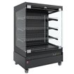 Vitrine chauffante,  libre-service, avec porte vitr&eacute;e, sur roues - FULL BLACK - Diamond - HAS10-P5