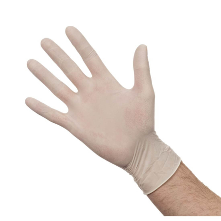 Gepoederde latex handschoenen M