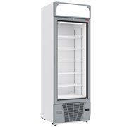 Vitrine ventil&eacute;e n&eacute;gative vitr&eacute;e 496  litres - 6 niveaux avec caisson lumineux - BLANCHE - Diamond - CLN53-SW