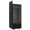 Vitrine ventil&eacute;e n&eacute;gative vitr&eacute;e 646 litres - 6 niveaux avec caisson lumineux - NOIRE - Diamond - CLN73-SB
