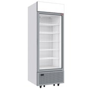 Vitrine ventil&eacute;e n&eacute;gative vitr&eacute;e 646 litres - 6 niveaux avec caisson lumineux - BLANCHE - Diamond - CLN73-SW