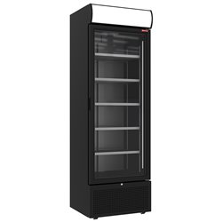Vitrine ventil&eacute;e positive 494 litres NOIRE avec caisson lumineux - Diamond - CLP52-SB