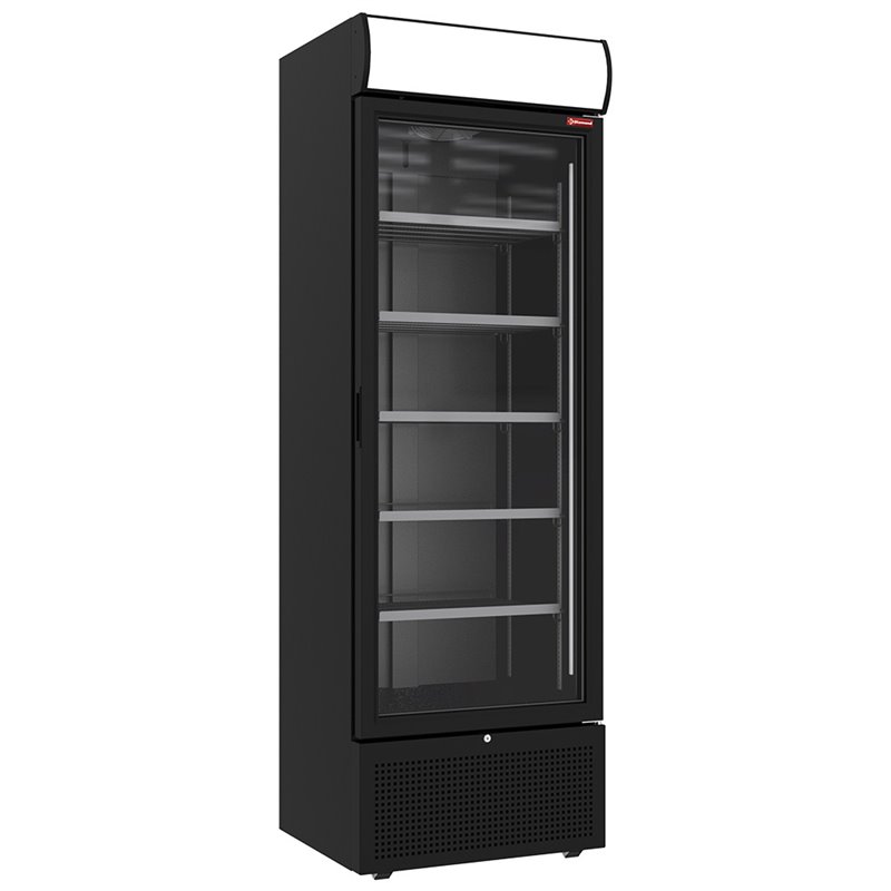 Vitrine ventil&eacute;e positive 494 litres NOIRE avec caisson lumineux - Diamond - CLP52-SB