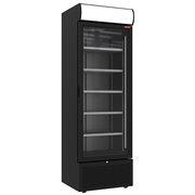 Vitrine ventil&eacute;e positive 494 litres NOIRE avec caisson lumineux - Diamond - CLP52-SB
