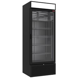 Vitrine ventil&eacute;e positive 715 litres NOIRE avec caisson lumineux - Diamond - CLP72-SB