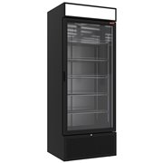 Vitrine ventil&eacute;e positive 715 litres NOIRE avec caisson lumineux - Diamond - CLP72-SB