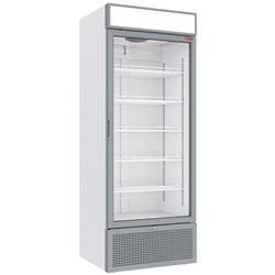 Vitrine ventil&eacute;e positive 715 litres BLANCHE avec caisson lumineux - Diamond - CLP72-SW