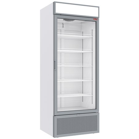 Vitrine ventil&eacute;e positive 715 litres BLANCHE avec caisson lumineux - Diamond - CLP72-SW