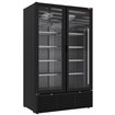 Vitrine ventil&eacute;e positive 1142 litres, 2 portes battantes - NOIRE - Diamond - DRP12-2B
