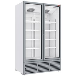 Vitrine ventil&eacute;e positive 1142 litres, 2 portes battantes - BLANCHE - Diamond - DRP12-2W
