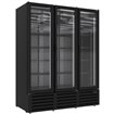 Vitrine ventil&eacute;e positive 1455 litres, 3 portes battantes - NOIRE - Diamond - DRP16-3B