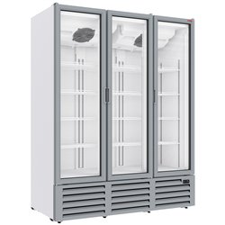 Vitrine ventil&eacute;e positive 1455 litres, 3 portes battantes - BLANCHE - Diamond - DRP16-3W