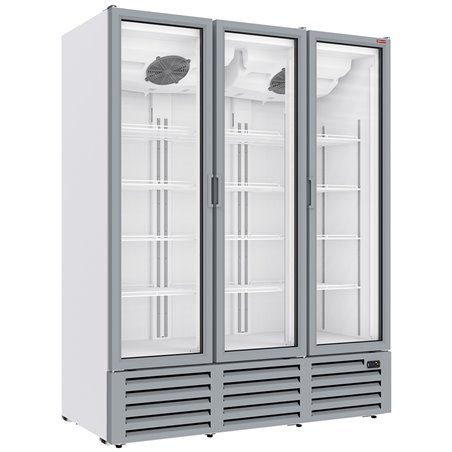 Vitrine ventil&eacute;e positive 1455 litres, 3 portes battantes - BLANCHE - Diamond - DRP16-3W