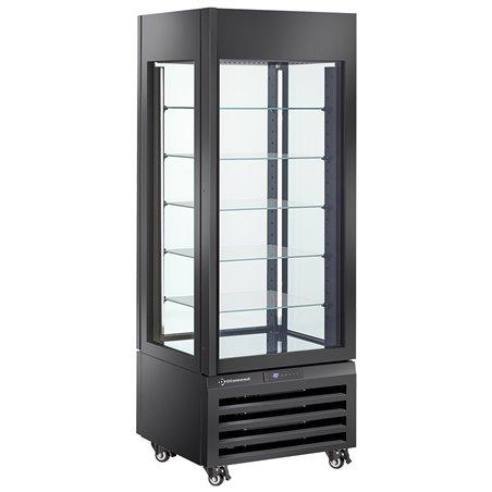 Vitrine "FULL vitr&eacute;e" 440 Lt., 5 niveaux en verre, ventil&eacute;e - ICE CREAM & PASTRY - NOIR - Diamond - MAX/507-BB