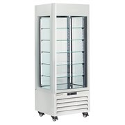 Vitrine "FULL vitr&eacute;e" 440 Lt., 5 niveaux en verre, ventil&eacute;e - ICE CREAM & PASTRY - BLANC - Diamond - MAX/507-BW