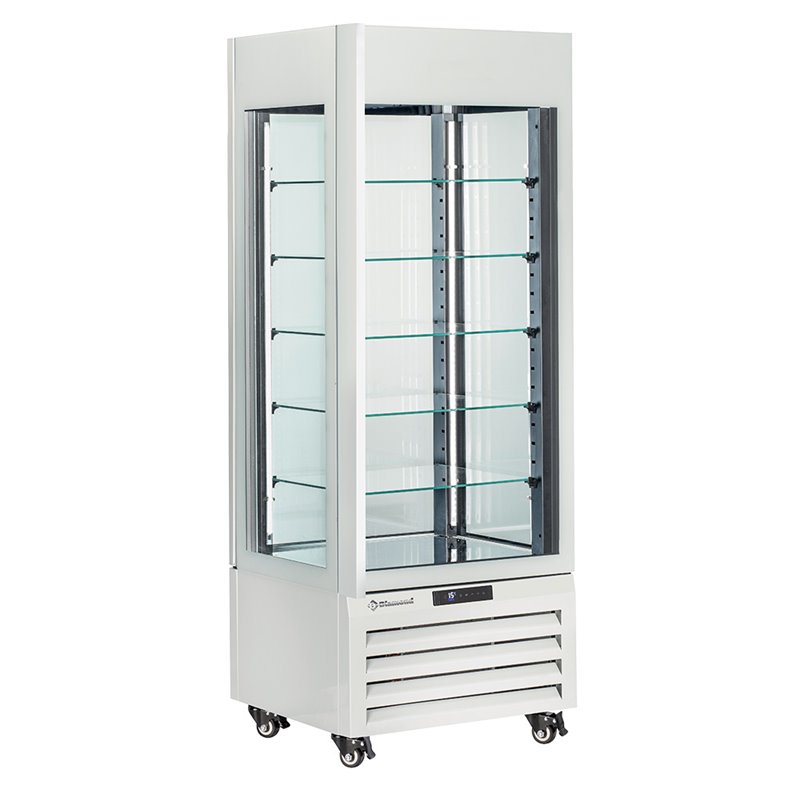 Vitrine "FULL vitr&eacute;e" 440 Lt., 5 niveaux en verre, ventil&eacute;e - CHOCOLATE - BLANC - Diamond - MAX/507-CW