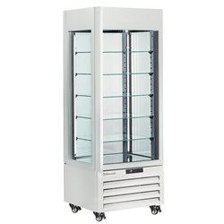 Vitrine "FULL vitr&eacute;e" 440 Lt., 5 niveaux en verre, ventil&eacute;e - PASTRY - BLANC - Diamond - MAX/507-PW