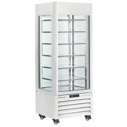Vitrine "FULL vitr&eacute;e" 440 Lt., 6 niveaux en verre, statique - ICE CREAM - BLANC - Diamond - MAX/507-SW