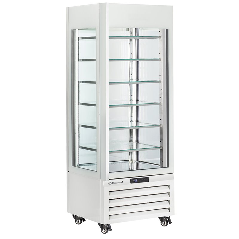 Vitrine "FULL vitr&eacute;e" 440 Lt., 6 niveaux en verre, statique - ICE CREAM - BLANC - Diamond - MAX/507-SW