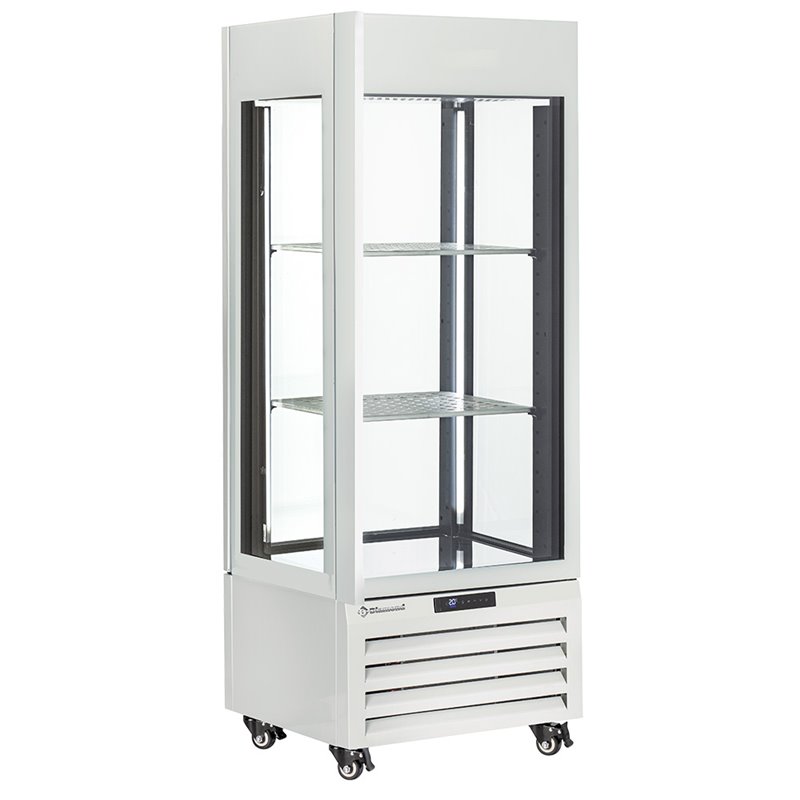 Vitrine "FULL vitr&eacute;e" 440 Lt., 1 niveau + 2 &eacute;tag&egrave;res, ventil&eacute;e - WINE - BLANC - Diamond - MAX/507-VW