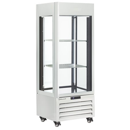 Vitrine "FULL vitr&eacute;e" 440 Lt., 1 niveau + 2 &eacute;tag&egrave;res, ventil&eacute;e - WINE - BLANC - Diamond - MAX/507-VW