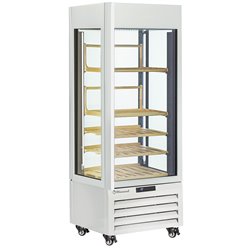Vitrine "FULL vitr&eacute;e" 440 Lt., 1 niveau + 4 &eacute;tag&egrave;res, ventil&eacute;e - WINE - BLANC - Diamond - MAX/507-VW2