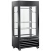 Vitrine "FULL vitr&eacute;e" 600 Lt., 2 &eacute;tag&egrave;res & barre &agrave; viande, ventil&eacute;e - MEAT - NOIR - Diamond - MAX/607-MB