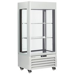 Vitrine "FULL vitr&eacute;e" 600 Lt., 1 niveau + 2 &eacute;tag&egrave;res, ventil&eacute;e - WINE - BLANC - Diamond - MAX/609-VW
