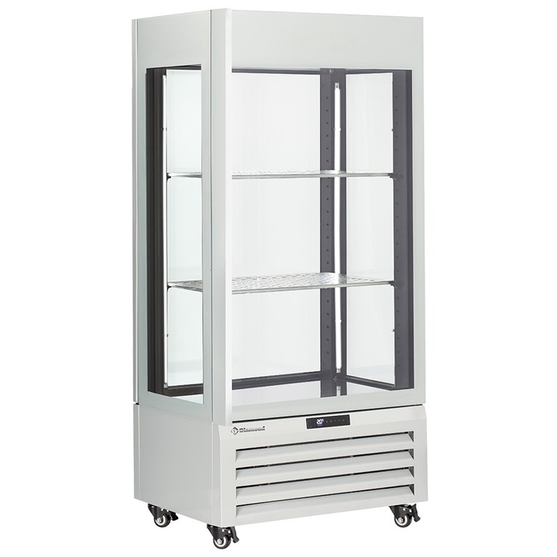 Vitrine "FULL vitr&eacute;e" 600 Lt., 1 niveau + 2 &eacute;tag&egrave;res, ventil&eacute;e - WINE - BLANC - Diamond - MAX/609-VW