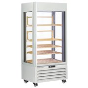 Vitrine "FULL vitr&eacute;e" 600 Lt., 1 niveau + 4 &eacute;tag&egrave;res, ventil&eacute;e - WINE - BLANC - Diamond - MAX/609-VW2