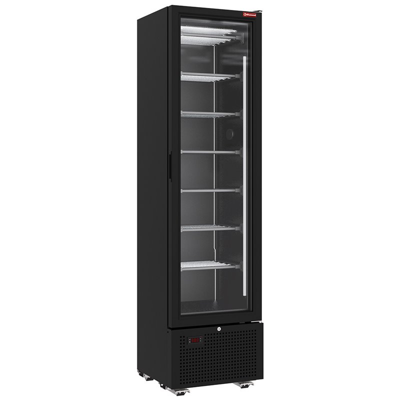 Vitrine ventil&eacute;e n&eacute;gative vitr&eacute;e 221 litres - 7 niveaux fixes - NOIRE - Diamond - SSN33-SB