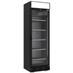 Vitrine ventil&eacute;e positive 382 litres NOIRE avec caisson lumineux - Diamond - WR-38CA-AB