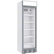 Vitrine ventil&eacute;e positive 382 litres BLANCHE avec caisson lumineux - Diamond - WR-38CA-AW