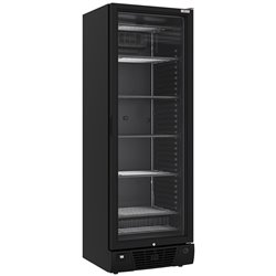 Vitrine ventil&eacute;e n&eacute;gative vitr&eacute;e 382 litres - 5 niveaux fixes - NOIRE - Diamond - WR-39CS-BN