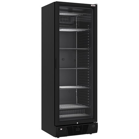 Vitrine ventil&eacute;e n&eacute;gative vitr&eacute;e 382 litres - 5 niveaux fixes - NOIRE - Diamond - WR-39CS-BN