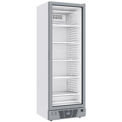 Vitrine ventil&eacute;e n&eacute;gative vitr&eacute;e 382 litres - 5 niveaux fixes - BLANCHE - Diamond - WR-39CS-WN