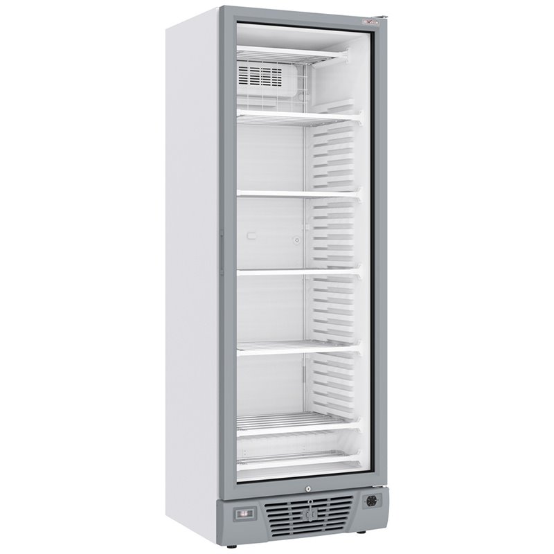 Vitrine ventil&eacute;e n&eacute;gative vitr&eacute;e 382 litres - 5 niveaux fixes - BLANCHE - Diamond - WR-39CS-WN