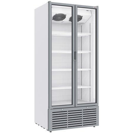 Vitrine ventil&eacute;e positive 804 litres, 2 portes battantes, BLANCHE - Diamond - WR-80SB-SW
