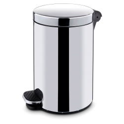 Poubelle &agrave; p&eacute;dale ronde en acier inoxydable 5L - Hendi