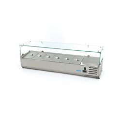 R&eacute;frig&eacute;rateur de pr&eacute;peration de comptoir - 140 cm - s'adapte &agrave; 6 x 1/3 GN - Maxima - 09400323