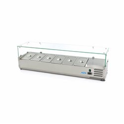 R&eacute;frig&eacute;rateur de pr&eacute;peration de comptoir - 150 cm - s'adapte &agrave; 6 x 1/3 GN - Maxima - 09400326