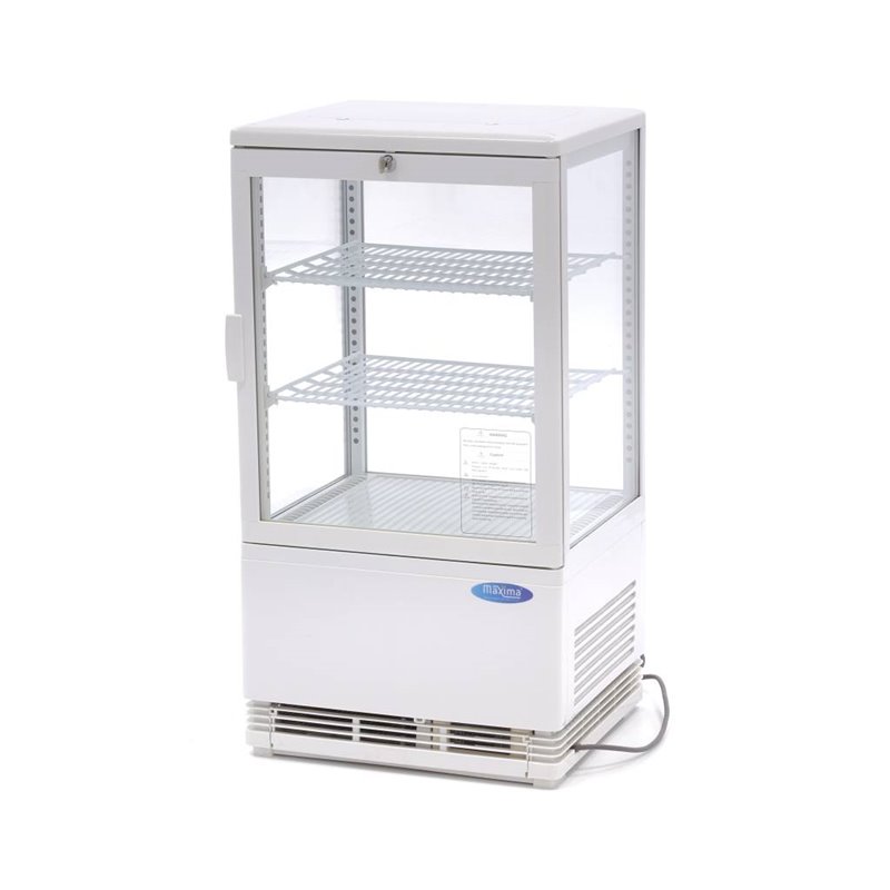 Vitrine r&eacute;frig&eacute;r&eacute;e - 58 L - 43 cm - blanc - Maxima - 09400800