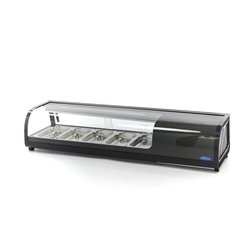 Pr&eacute;sentoir de sushis et de tapas - 52 L - incl 5 x 1/3 GN -  mod&egrave;le de table - Maxima - 09400865