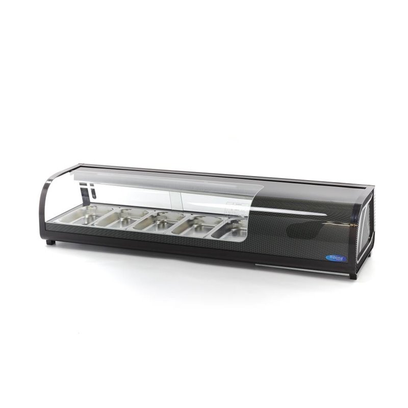 Pr&eacute;sentoir de sushis et de tapas - 52 L - incl 5 x 1/3 GN -  mod&egrave;le de table - Maxima - 09400865