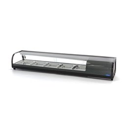 Pr&eacute;sentoir de sushis et de tapas -132 L - incl 5 x 1/2 GN -  mod&egrave;le de table - Maxima - 09400866